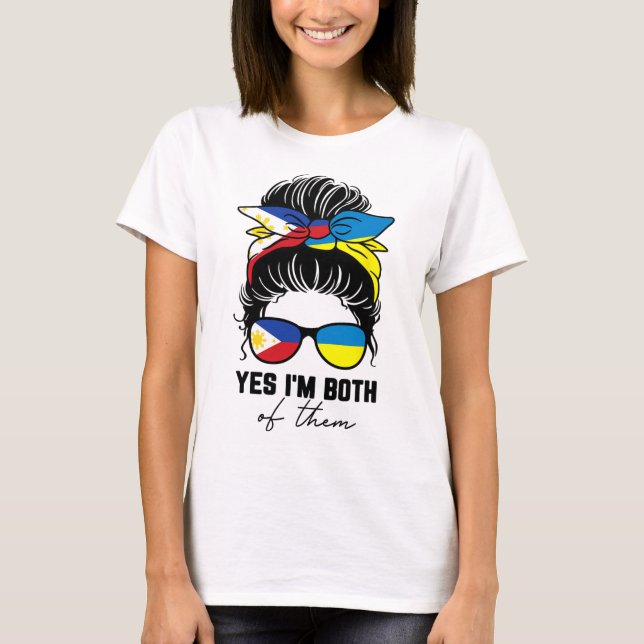 Half Filipino Half Ukrainian Girl Philippines Ukra T-Shirt (Vorderseite)