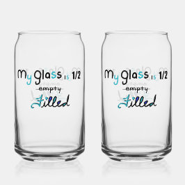 Half Filled Glass Dosenglas