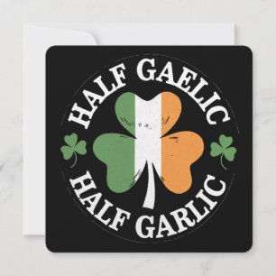 Half Gaelic Half Knolic Irish Italian St Patricks Einladung