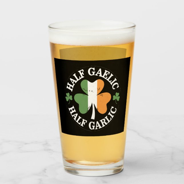 Half Gaelic Half Knolic Irish Italian St Patricks Glas (Vorne (Gefüllt))