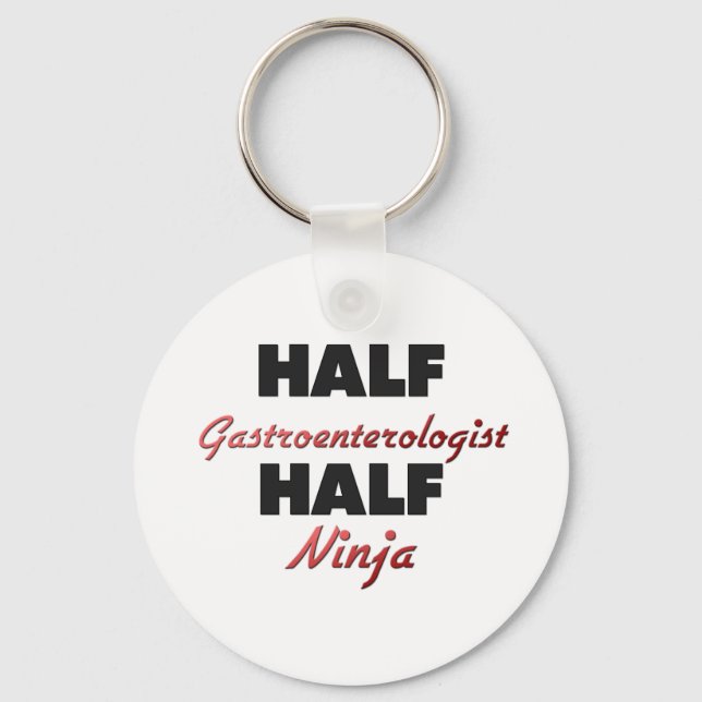 Half Gastroenterologe Half Ninja Schlüsselanhänger (Vorderseite)