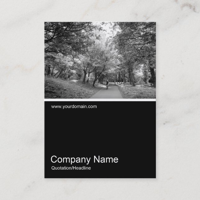 Half&Half Foto 0223 - Cycle Way B&W Visitenkarte (Vorderseite)