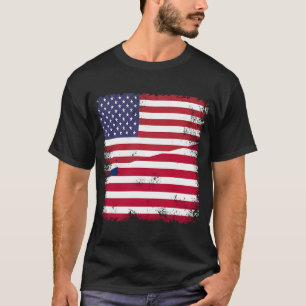 Half liberianische Flagge Vintag Liberia USA T-Shirt