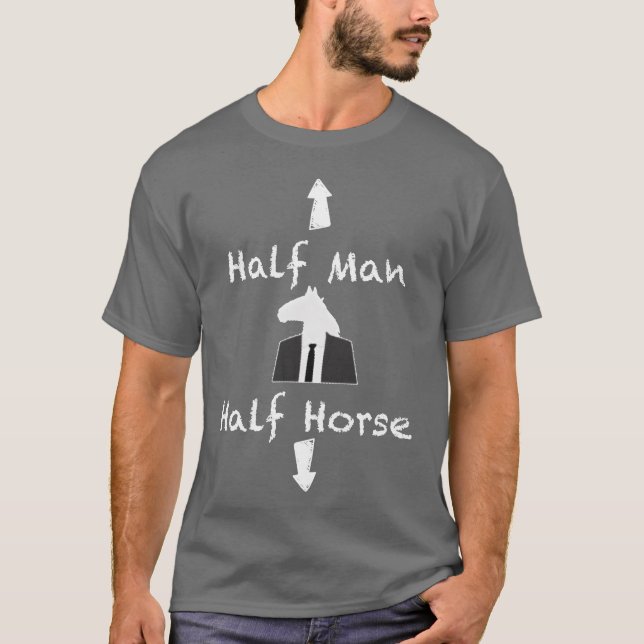 Half Man Half Horse Funny Junge T-Shirt (Vorderseite)