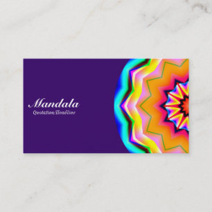 Half Mandala 01 - Tief Lila 330066 Visitenkarte