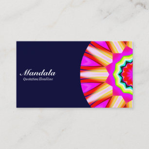Half Mandala 05 - Dunkle Marine Visitenkarte