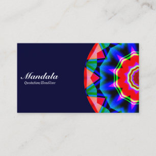 Half Mandala 06 - Dunkle Marine Visitenkarte