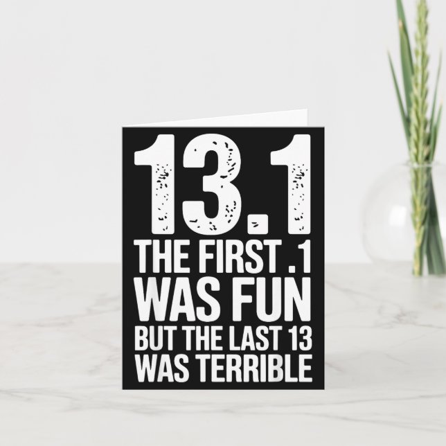 Half Marathon Art For Men Women 13.1 Half Marathon Karte (Vorderseite)