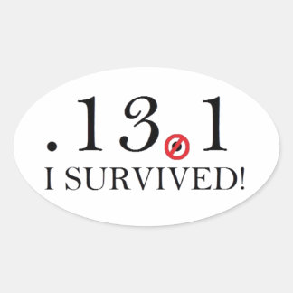 Half Marathon Spoof Sticker