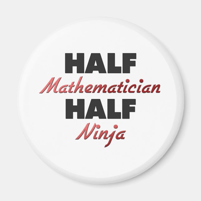 Half Mathematiker Half Ninja Magnet (Vorne)