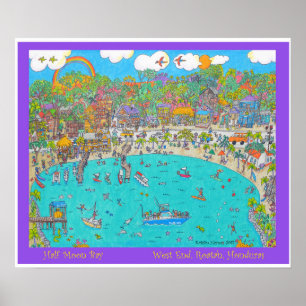 Half Moon Bay, Roatan Poster