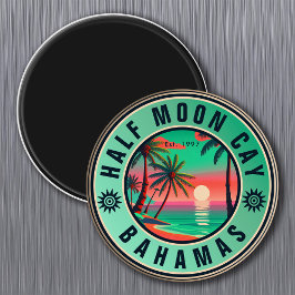 Half Moon Cay Bahamas Retro Retro Souvenir 1956 Magnet