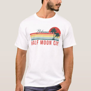 Half Moon Cay Bahamas Retro Sunset Vacation 60er T-Shirt