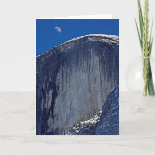 Half Moon Rising over Top of Half Dome Karte