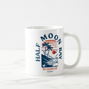 Half Moon Y California Retro Surfer Vintage Strand Kaffeetasse