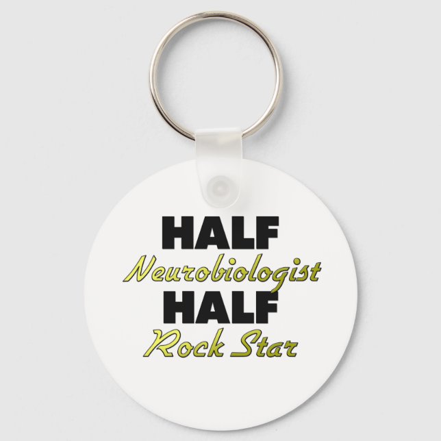 Half Neurobiologe Half Rock Star Schlüsselanhänger (Vorderseite)