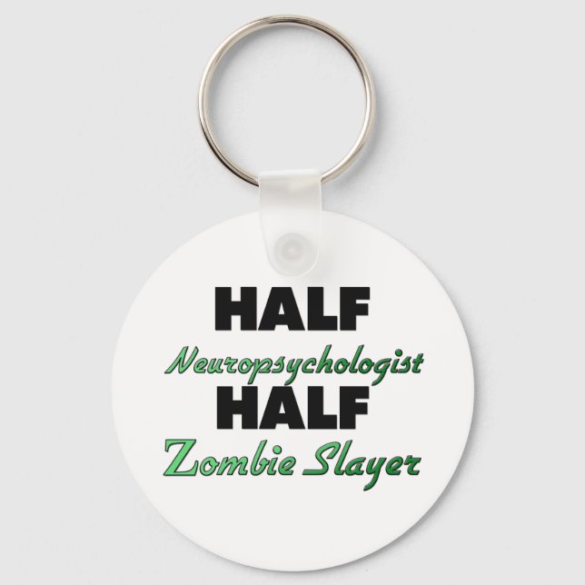 Half Neuropsychologin Half Zombie Slayer Schlüsselanhänger (Vorderseite)