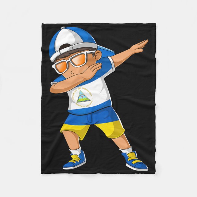 Half Nicaraguan Ukrainian Boy Nicaragua Ukraine Fl Fleecedecke (Vorderseite)