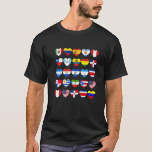 Half Salvadorian Half Guatemala Flaggenkarte Guate T-Shirt