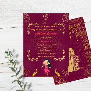 Half Saree Ritu Kala Samskara Einladung