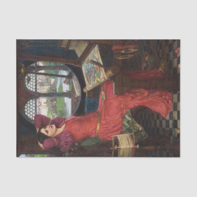 Half-Sick of Shadows von John William Waterhouse Seidenpapier (Vorderseite)