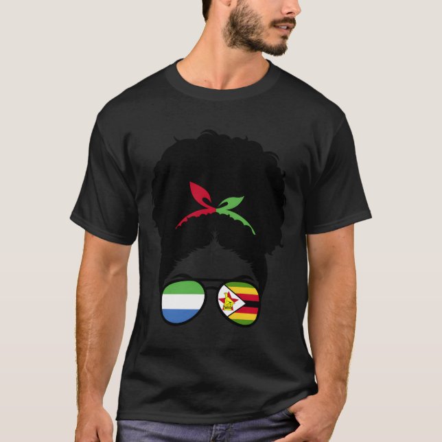 Half Sierra Leonean Half Zimbabwean Sierra Leone Z T-Shirt (Vorderseite)