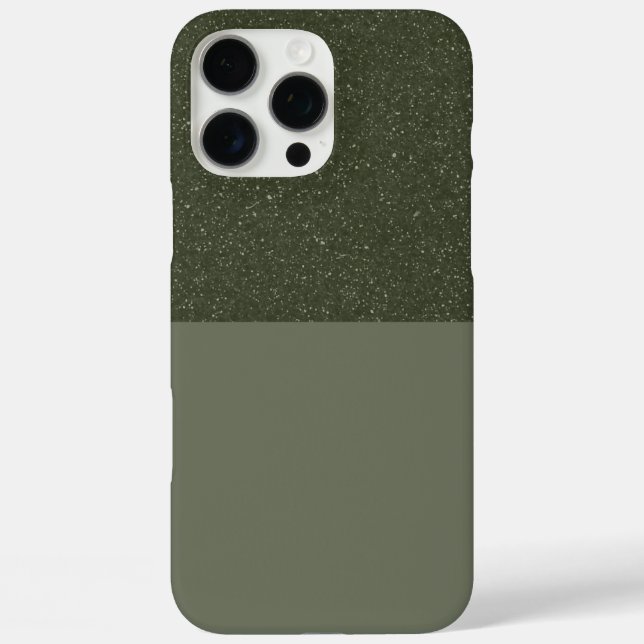 Half Texture Moss Green iPhone Case - individuell  (Rückseite)