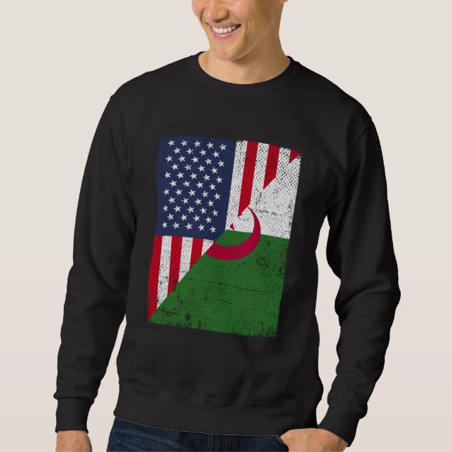 Half USA Flag Half Albania Flag American Albanian  Sweatshirt (Vorderseite)