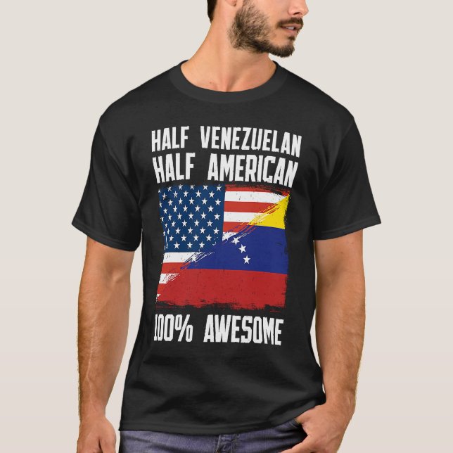 Half Venezuelan Half American  Venezuela American  T-Shirt (Vorderseite)