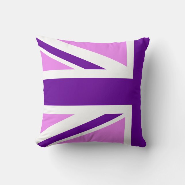 Half Violet Lila Union Jack Kissen (Vorderseite)