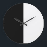 half white half black, half black half white große wanduhr<br><div class="desc">half white half black, half black half white, black and white, black and white split, split black and white, half and half, unus annus, unus, annus, black, white, half, cute, vintage, fashion, half white, half black, half white and black, contrast, color, colour, colours, black white horizontal stripes, black white stripes,...</div>