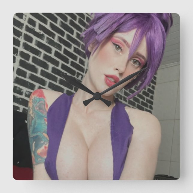 Halfangel66 lila Uhr (Vorderseite)