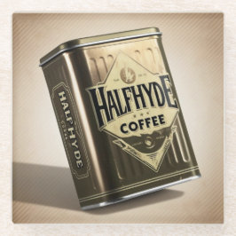 Halfhyde Coffee Co Retro Kaffeetine Glasuntersetzer