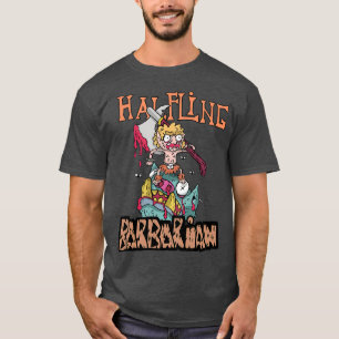 Halfling Barbarian DnD Angry Rage T-Shirt