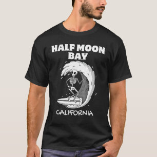 HALFMOON BAY KALIFORNIA Surf Retro Wave Vintag Su T-Shirt