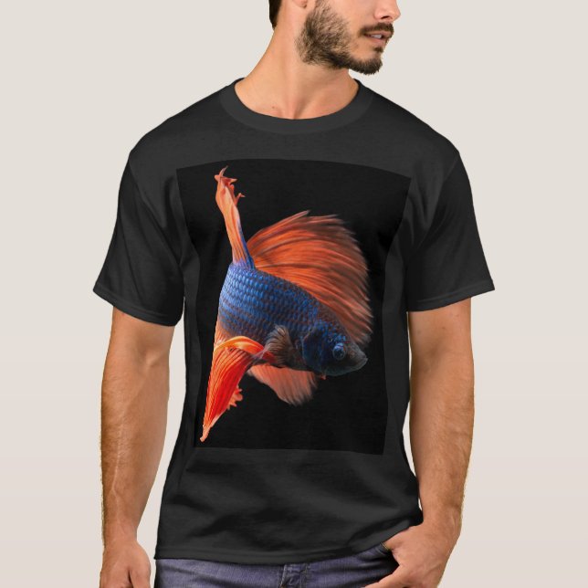 Halfmoon-Betta-Fisch T-Shirt (Vorderseite)