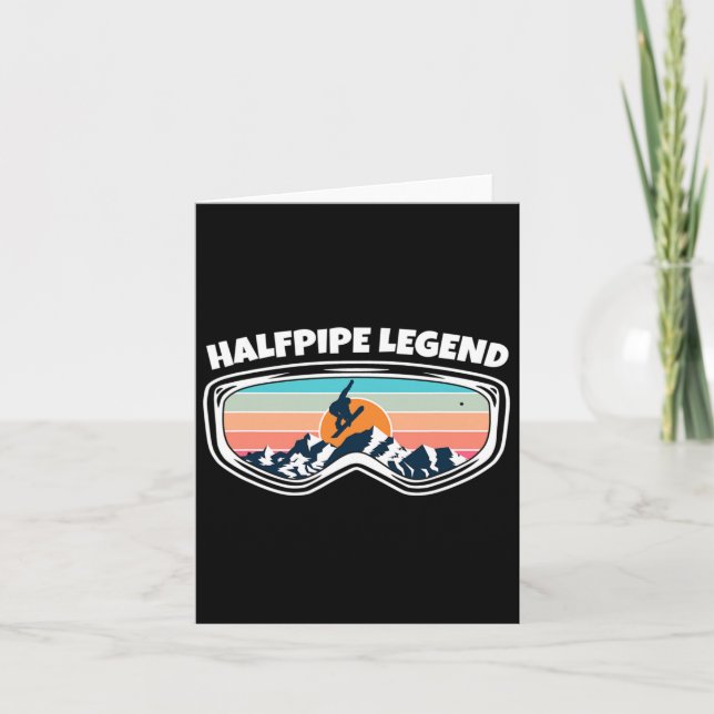 Halfpipe Snowboarden Goggles As Halfpipe Snowboar Karte (Vorderseite)