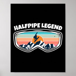 Halfpipe Snowboarden Goggles As Halfpipe Snowboar Poster