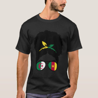 Hälfte Algerien Halb Kamerun Afro Algerien Camero T-Shirt