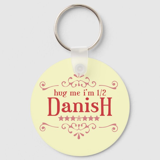 Hälfte Dänisch Schlüsselanhänger (Vorderseite)