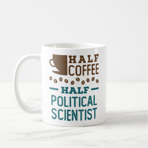 Hälfte des Kaffees Politologe Kaffeetasse