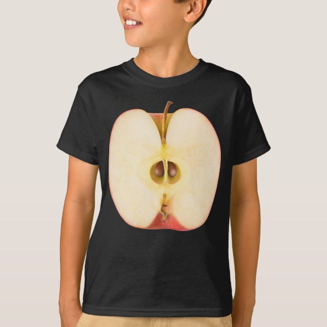 Hälfte des roten Apfels T-Shirt (Vorderseite)