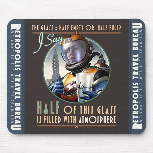 Hälfte gefüllt mit Atmosphären-Mausunterlage Mousepad (Vorne)