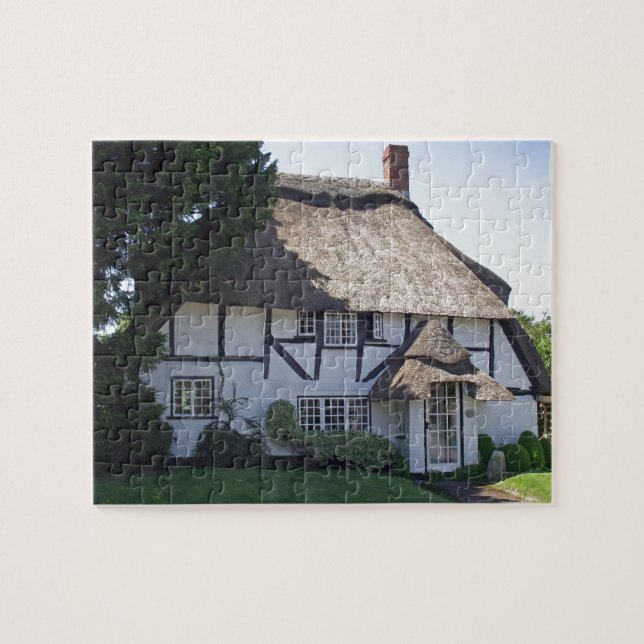 Hälfte-Gezimmerte Thatched Hütte Puzzle (Horizontal)