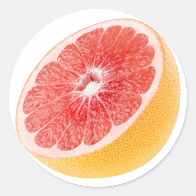 Hälfte Grapefruits Runder Aufkleber (Vorderseite)