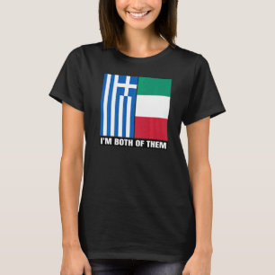 Hälfte Griechisch Hälfte Italienisches Erbe Italie T-Shirt