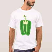 Hälfte grüner Pfeffer-