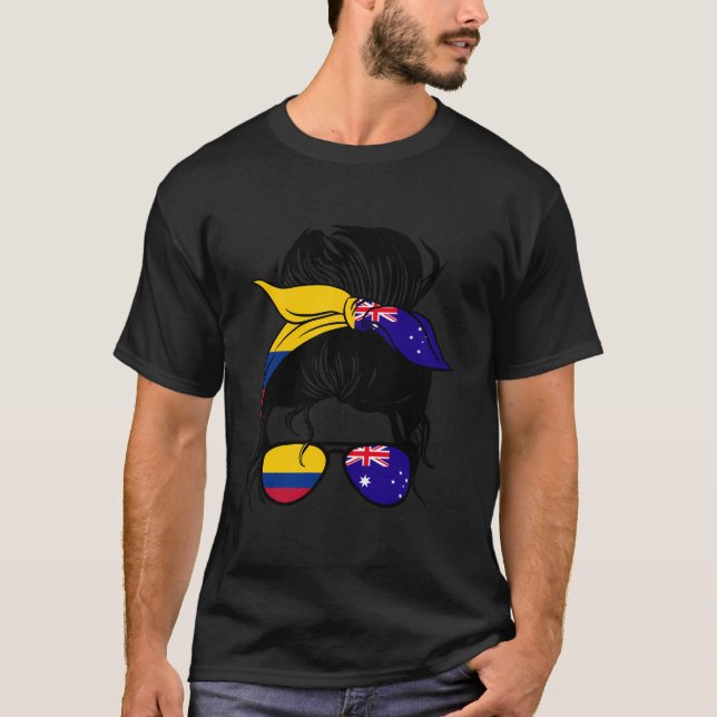 Hälfte Kolumbianer Hälfte australische Mix Kolumbi T-Shirt (Vorderseite)