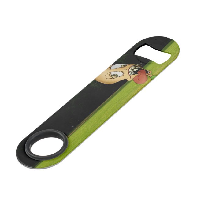 "Hälfte-Körper Larry" Flaschen-Öffner Speed Flaschenöffner (Rückseite Schrägansicht)