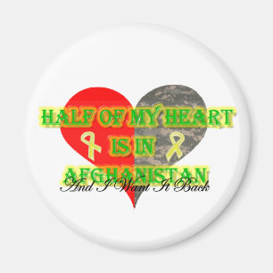 Hälfte meines Herzens ist in Afghanistan Magnet